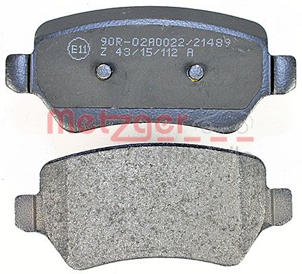 METZGER 1170812 Bremsbelagsatz, Scheibenbremse